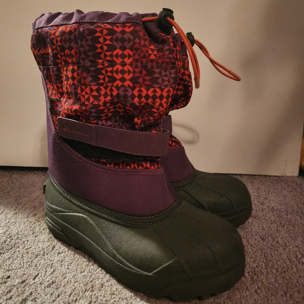 Columbia Girls Powderbug Plus II Snow Boots Size 7